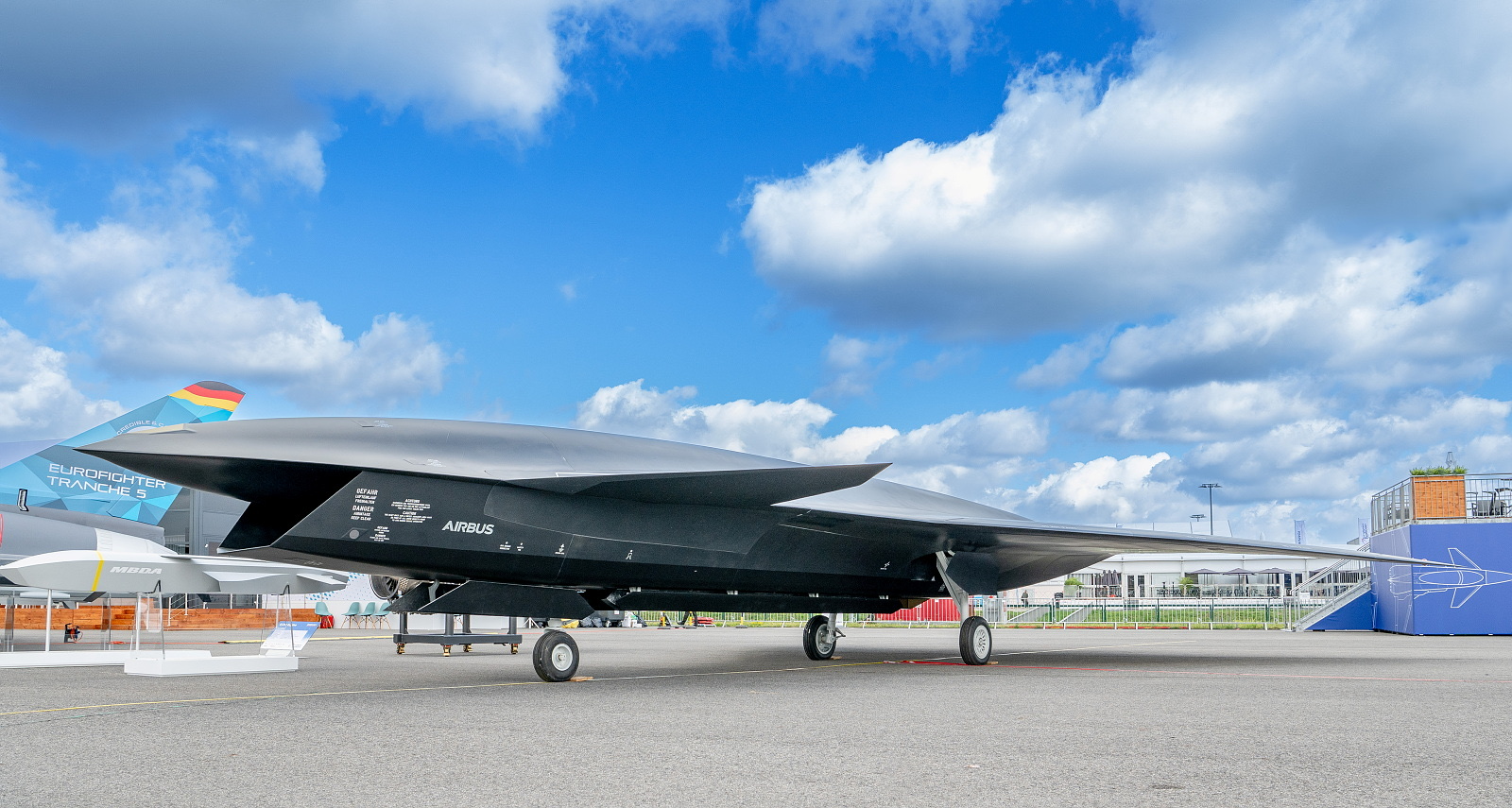 Uncrewed combat aircraft concept in the ILA Berlin static display