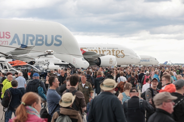 Visitors and aircraft on the Static Display at ILA Berlin 2026.